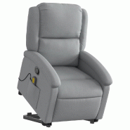 Fauteuil de massage inclinable Gris clair Tissu Modèle Kerderia - 8721012166646