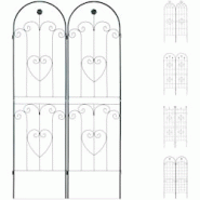 Helloshop26 - Treillis clôture plante grimpante arche jardin fer set de 2 vert 13_0002896 - 3000142778987 Helloshop26 - Treillis clôture plante grimpante arche jardin fer set de 2 vert 13_0002896 - 3000142778987