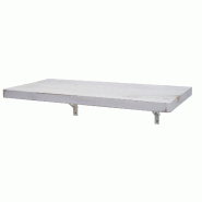 Mendler Table murale HWC-H48, table murale pliante, étagère murale pliante, bois massif ~ 120x60cm shabby blanc - blanc Bois massif 73419