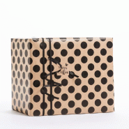 Papier cadeau pois noirs 0,70x100m