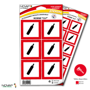 Planches de 6 panneaux adhésifs 80x80 mm produits dangereux - PADLPN-NV02/DG04_0