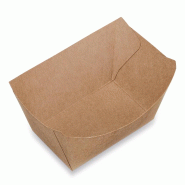 Ravier NOVABOX Rectangulaire Carton Kraft 300g - 145x96x41mm - 230g/m2 - PACK CHR Idéal Snacking et Accompagnements CHR - Traitement Ingraissable - b