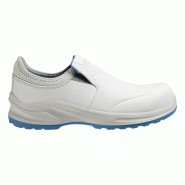 Safety Jogger - Chaussures de sécurité basses sans métal à enfiler spécial industrie alimentaire MODULO PURE blanc et bleu S3S http://carbonn.Fr/