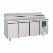 Saladette table de préparation réfrigérée inox 3 portes 10x 1/3gn p... - P7489.5145