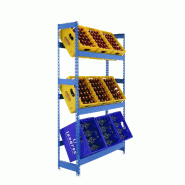 SimonRack Étagère à caisses à boissons, 9 caisses, 1800x1000x300 mm, étagère à boissons, Bleu - Simonbottle - métal RS12L-10