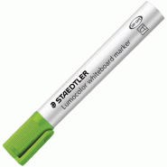 Staedtler lumocolor 351 rotulador para pizarra - punta redonda - trazo 2mm - capuchon con clip - color verde lima - 4007817074350