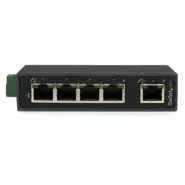 Switch Ethernet industriel non géré à  5 ports - Commutateur réseau 10/100 a montage sur rail DIN