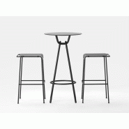 Table haute Keiko Kastel H105 plateau HPL piètement acier