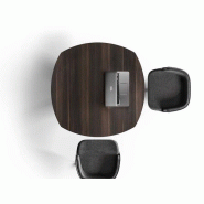 Table de réunion cintrée Forté contemporaine - fabriquée en Italie - finitions haut de gamme - Dimensions : L108 P108 cm, Hauteur 76 cm Table de réunion cintrée Forté contemporaine - fabriquée en Italie - finitions haut de gamme - Dimensions : L108 P108 cm, Hauteur 76 cm