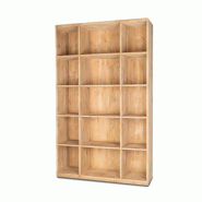 TRADIS Etagère 15 casiers, bois massif - beige Bois massif 3701468413698