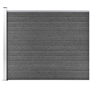 Vidaxl panneau de clôture wpc 175x146 cm noir 148985