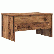 VidaXL Table basse Bois Ancien 102 x 50,5 x 46,5 cm Bois d'ingénierie Modèle Polaris Métal Plus - 879453