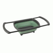 WellHome - Panier de Lave-Vaisselle Pliable de couleur verte et grise 29x26x13,5cm - gris plastique WH15341