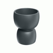WellHome - Pot en polyéthylène rotomoulé 17/12L Ø40x48cm en coloris Granit - Duala Round - gris plastique WH17316 WellHome - Pot en polyéthylène rotomoulé 17/12L Ø40x48cm en coloris Granit - Duala Round - gris plastique WH17316