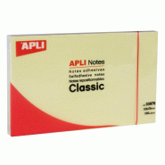 Apli Lot de 12 Bloc de 100 notes adhésives 75x125 jaune - 8410782109761