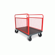 Chariot 2 ridelles grillagé 650kg - 8MCL12RGH2N716