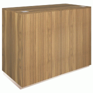 Comptoir Vertigo T01 avec tiroir MDF naturel et olivier 120x60x93cm