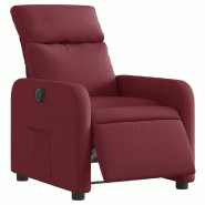 Fauteuil inclinable électrique Rouge bordeaux Tissu Modèle Nerlonora - 8721012219137