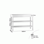 GGM Gastro Tables Inox de Travail Centrales Premium avec 2 étagères - Profondeur 700 mm - ATK107ZB - 4063326275909