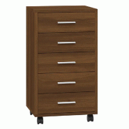 Helloshop26 - Armoire à tiroirs mobile avec roulettes bureau 33 x 38 x 63 cm espace de rangement pratique moderne en bois 02_0047081 - aluminium 3000