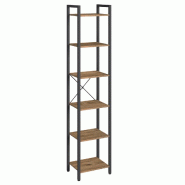 Helloshop26 - Bibliothèque 6 niveaux étagère livres meuble de rangement ouvert pour bureau salon chambre 40 x 30 x 1786 cm marron 12_0004188 - 3000