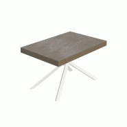 Itamoby Table Extensible Niket Gris Tourterelle 140/224X80Cm Avec Pieds Blancs - beige 8050598058299