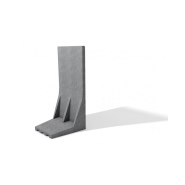 Mur en l gris ht 105 cm - plastique revalorisé