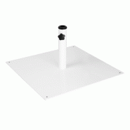 Pied de parasol plat en métal blanc 18kg | Bolero - FU510_0