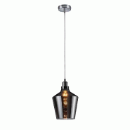 Suspension 1xE27, max. 60W, Verre fumé - Trio - Calais - argenté 4017807277944