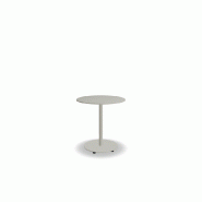 Table de café ronde 70x70 BOLT - blanc perle