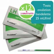 Test d'ovulation - ovulatest - 12 tests  + 2 tests gratuits