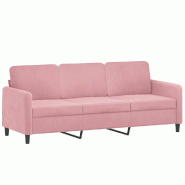 VidaXL Canapé Chesterfield 3 places marron tissu Modèle Corloria - 359455