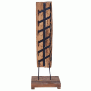 VidaXL Casier à vin pour 6 bouteilles en bois de chêne massif 35x35x100 cm - 288809