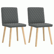 VidaXL Chaises à manger lot de 2 gris foncé tissu Modèle Nova Pure - 4101122