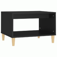 VidaXL Table basse Noir 60x50x40 cm Bois d'ingénierie Modèle Élixir - 812673