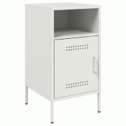 VidaXL Table de chevet blanc 36x39x68 cm acier – Modèle Mistral - 843076