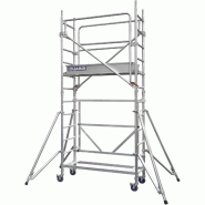 Échafaudage roulant aluminium DOCKER Mini - Hauteur de travail : 4,10 m - DUARIB - 7014021 Échafaudage roulant aluminium DOCKER Mini - Hauteur de travail : 4,10 m - DUARIB - 7014021