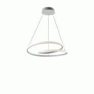 BeLight Suspension Malena métal blanc, LED CCT, télécommande incluse, câbles réglables d.50 cm, style contemporain - blanc 8057724581225