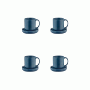 Bjorn Tasse SCANDI 15cl et soucoupe Ø12cm - 8 pièces - Marine - bleu 3701488309728