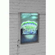 Cadre mural lumineux - aluminium sur-mesure avec LEDs - visuel interchangeable