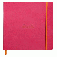 Cahier souple Rhodiarama framboise 190x250 / B5, 160p./80 feuilles ivoire 90 g/m², ligné - rose 117512C
