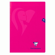 Clairefontaine Lot de 10 Cahier Mimesys A4, 96p./48 feuilles 90 g/m² piquées, coloris rose, Séyès - 3329683161615