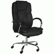 CLP Fauteuil de bureau XXL Xanthos en Similicuir avec une capacité de charge de 210 kg Noir - noir polyester 19616601 CLP Fauteuil de bureau XXL Xanthos en Similicuir avec une capacité de charge de 210 kg Noir - noir polyester 19616601