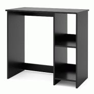COSTWAY Petit Bureau, avec 2 Compartiments, pour Petits Bureaux, PC Style Simple, 80x40x74 cm, Noir - noir Bois manufacturé ON32738PW COSTWAY Petit Bureau, avec 2 Compartiments, pour Petits Bureaux, PC Style Simple, 80x40x74 cm, Noir - noir Bois manufacturé ON32738PW