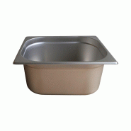 DBMARK - GNP12150-304/6 - (Lot de 6) - Bac Gastronorme 1/2 150 mm. - 0.8mm S/S304 - gris inox GNP12150-304/6