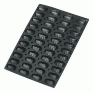 LACOR Moule en silicone platine BLACK 60x40 pour MADALENA 44 cavités de 77x44 mm, 32 ml - silicone 66763