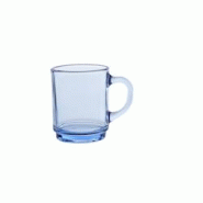 Mug Versailles Lys marine 26 cl x6 -  260 cl Bleu Rond Verre Duralex 7.2x7.2 cm - bleu verre 3550190502671