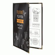 Protège-menus Crystal A4 doubles (lot de 3) - 237 x 15 x 322 mm - SECURIT - 0615402164795 Protège-menus Crystal A4 doubles (lot de 3) - 237 x 15 x 322 mm - SECURIT - 0615402164795