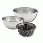Set pâtisserie avec mini moule à kouglof 18 cm, 2 bols à mixer et 1 spatule Zenker - noir métal 3176239937008