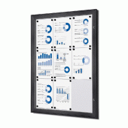 SHOWDOWN Displays Exposiciónate Vitrine Intérieure Verrouillable 9x A4 Anthracite SCS9xA4C7016JS - gris aluminium SCS9xA4C7016JS